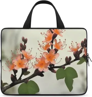 Laptop Sleeve with Handle Floral Temperate Zone Plant Laptop Sleeve Bag Ultra-Thin Computer Bag Cover for 12-17 Inch