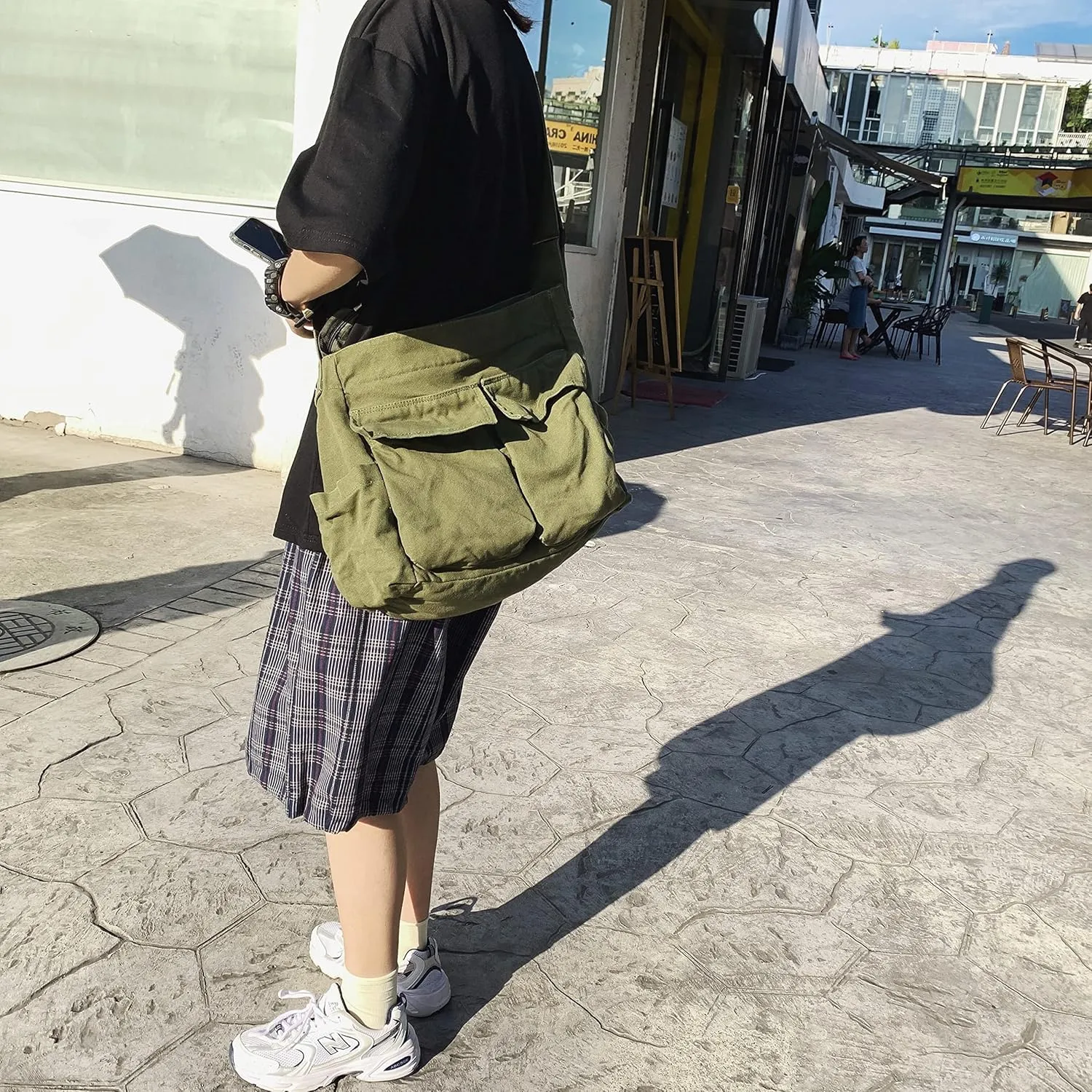 Large Capacity Canvas Hobo Bags for Women & Men, Shoulder Crossbody Bags, Tote Messenger Handbag for Work, Shopping, Travel…