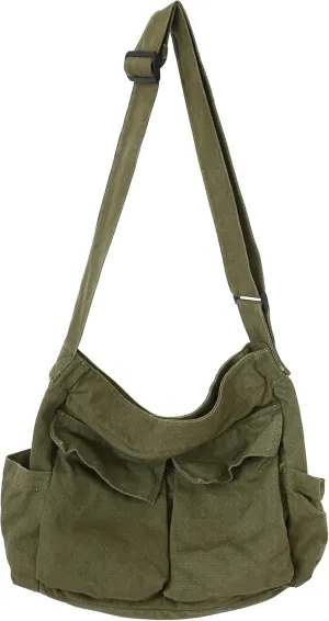 Large Capacity Canvas Hobo Bags for Women & Men, Shoulder Crossbody Bags, Tote Messenger Handbag for Work, Shopping, Travel…