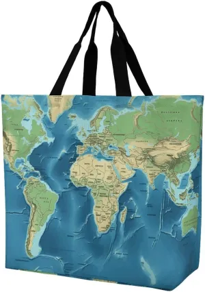 Large Capacity Shopping Bag Switzerland Alps Canvas Grocery Bags Foldable Tote Bag