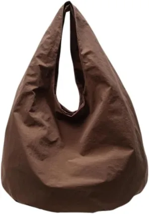 Large Capacity Slouchy Hobo Bag for Women Fashion Casual Versatile Shoulder Purses Solid Color Draped Tote Bag