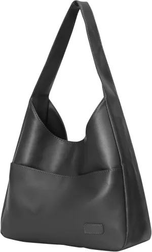 Large Genuine Leather Hobo Tote Bag for Women - Soft Shoulder Handbag