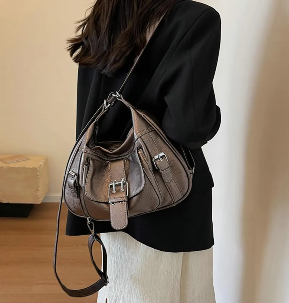 Large Shoulder Handbag Hobo Bags Satchel Crossbody Bags For Women Trendy Fashion Shoulder Bag Vintage Underarm Bag