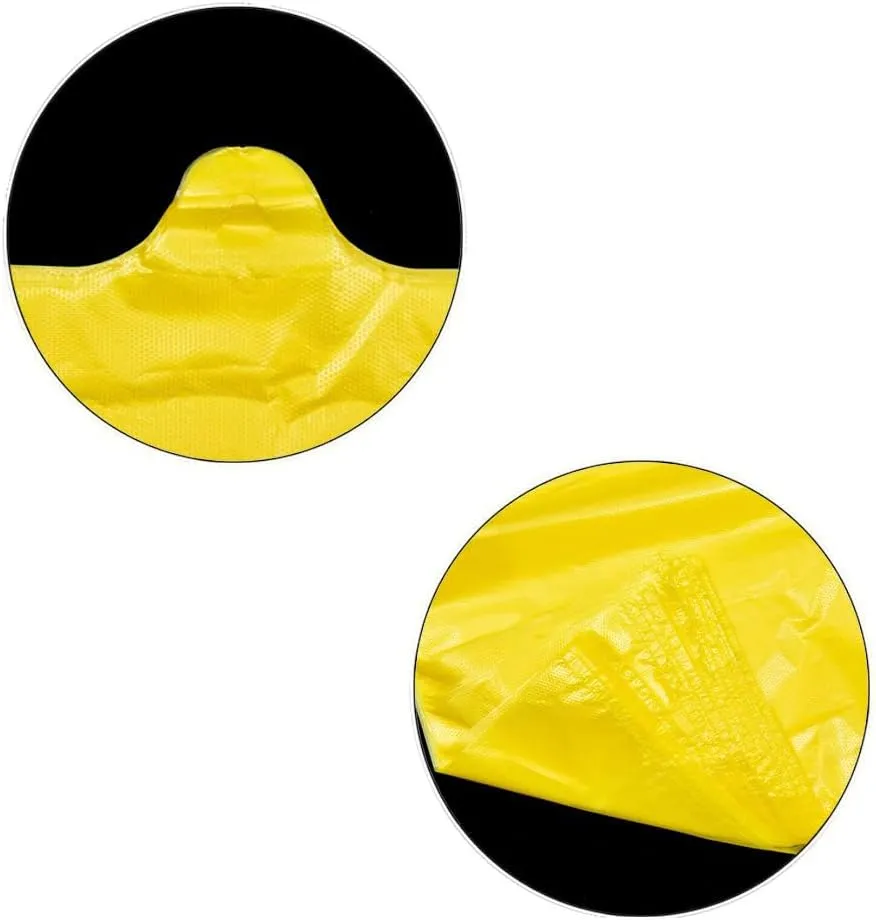LazyMe T Shirt Bags, Plastic Bags with Handles for Grocery and Retail Shopping, Bolsas De Plastico Para Negocio, 12x20 Inch (Yellow, 200pcs)
