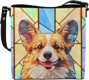 Leather Bucket Bags for Women Boho Mosaic Folk Art Hobo Bags Shoulder Tote Purse Handbags with Adjustable Strap