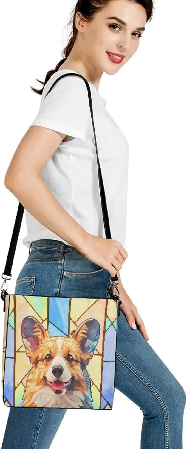 Leather Bucket Bags for Women Boho Mosaic Folk Art Hobo Bags Shoulder Tote Purse Handbags with Adjustable Strap