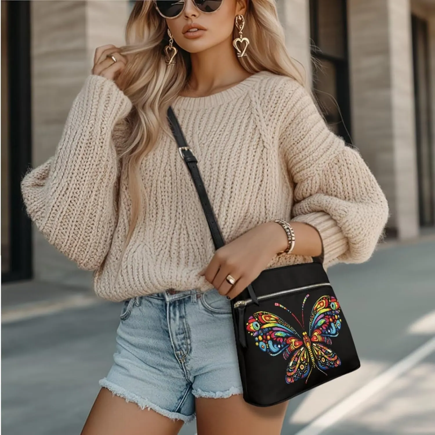 Leather Crossbody Bags for Women Fashion Shoulder Bag with Matching Wallet Casual Hobo Purses Handbags