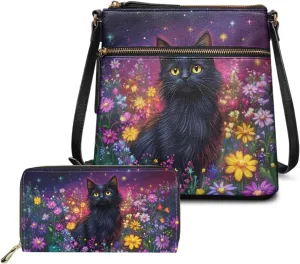 Leather Crossbody Bags for Women Fashion Shoulder Bag with Matching Wallet Casual Hobo Purses Handbags