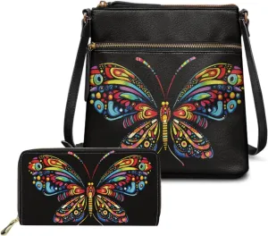 Leather Crossbody Bags for Women Fashion Shoulder Bag with Matching Wallet Casual Hobo Purses Handbags