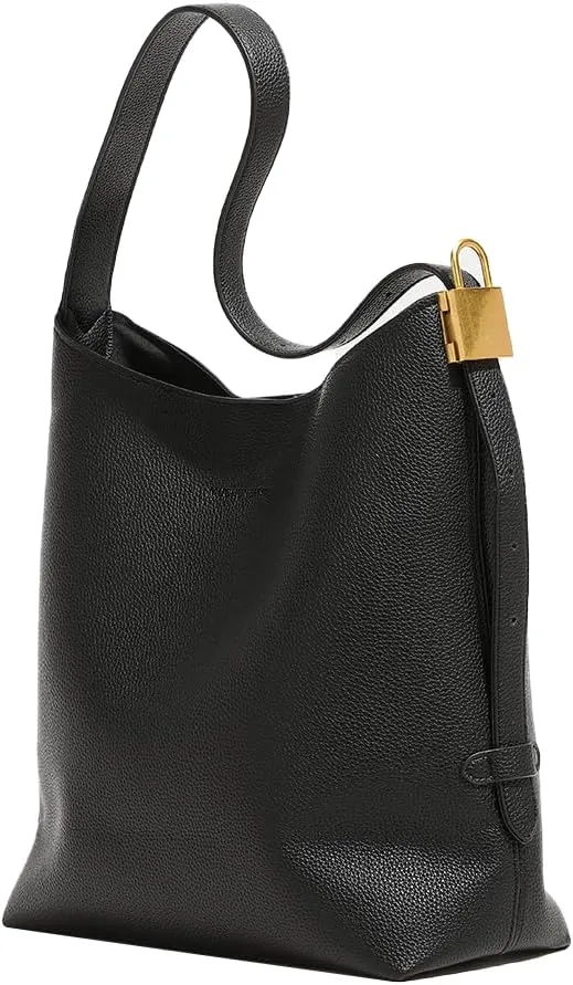Leather Hobo bag for Women Vegan Leather Bucket Bag Shoulder bag Slouchy Hobo Purses and Handbags Trendy Fall Purse
