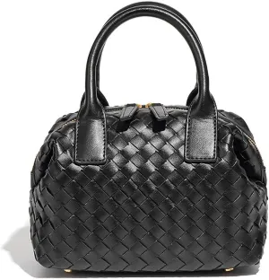 Leather Luxury Hand-Woven Women's Tote Bag Age Reduction Elegant Stylish Square Fashion Satchel