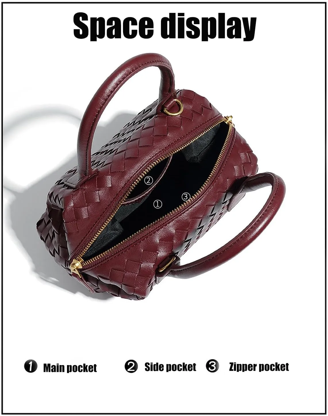 Leather Luxury Hand-Woven Women's Tote Bag Age Reduction Elegant Stylish Square Fashion Satchel