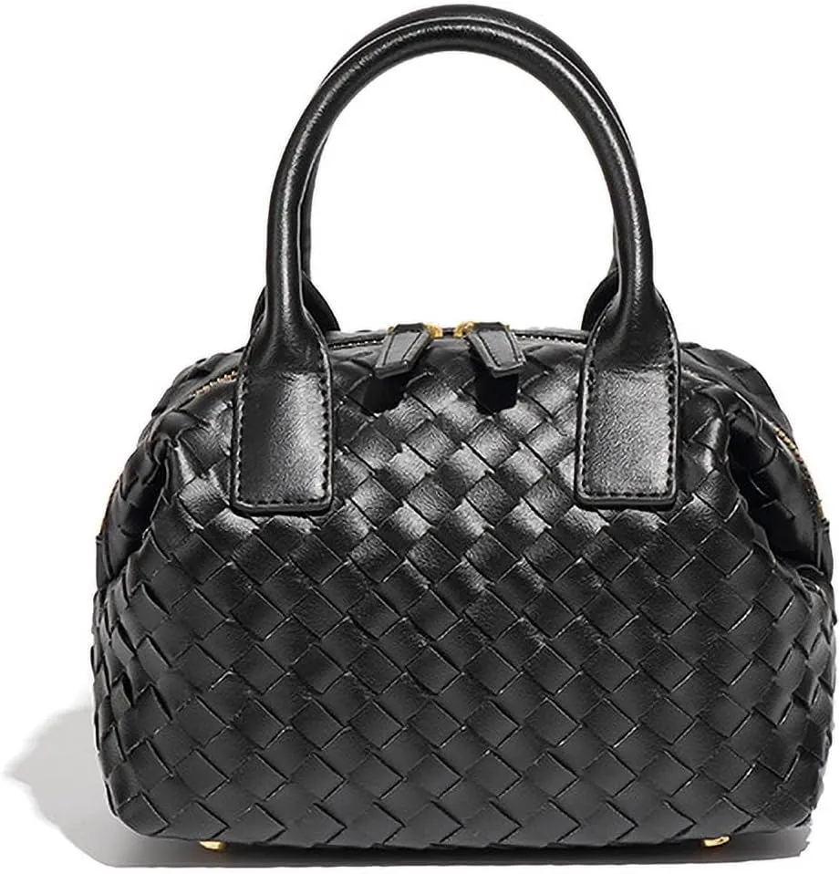 Leather Luxury Hand-Woven Women's Tote Bag Age Reduction Elegant Stylish Square Fashion Satchel