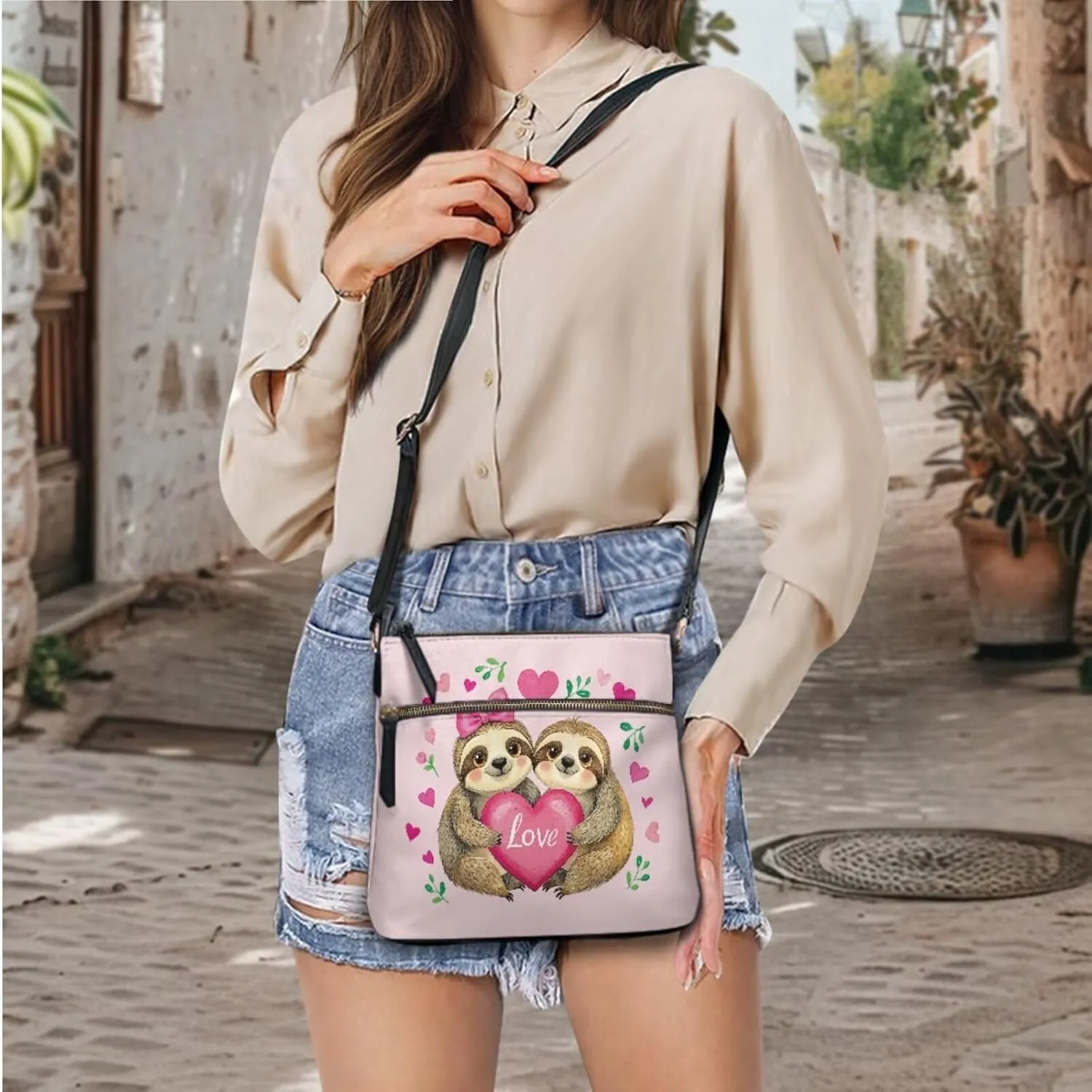 Leather Shoulder Bag for Women Crossbody 2 Pieces Satchel Purses for Women Wallet Purse for Women
