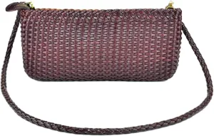 Leather Shoulder Bag For Women Simple Clutch Bags Women’s Woven Handbag Casual Crossbody Work Travel Purses 2025