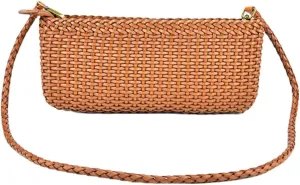 Leather Shoulder Bag For Women Simple Clutch Bags Women’s Woven Handbag Casual Crossbody Work Travel Purses 2025