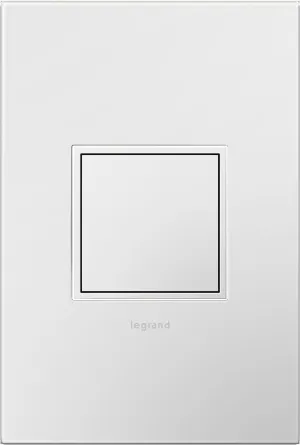 Legrand adorne 20Amp 1-Gang Pop-Out Outlet in Gloss White with Matching Wall Plate, ARPTR201GW2WP