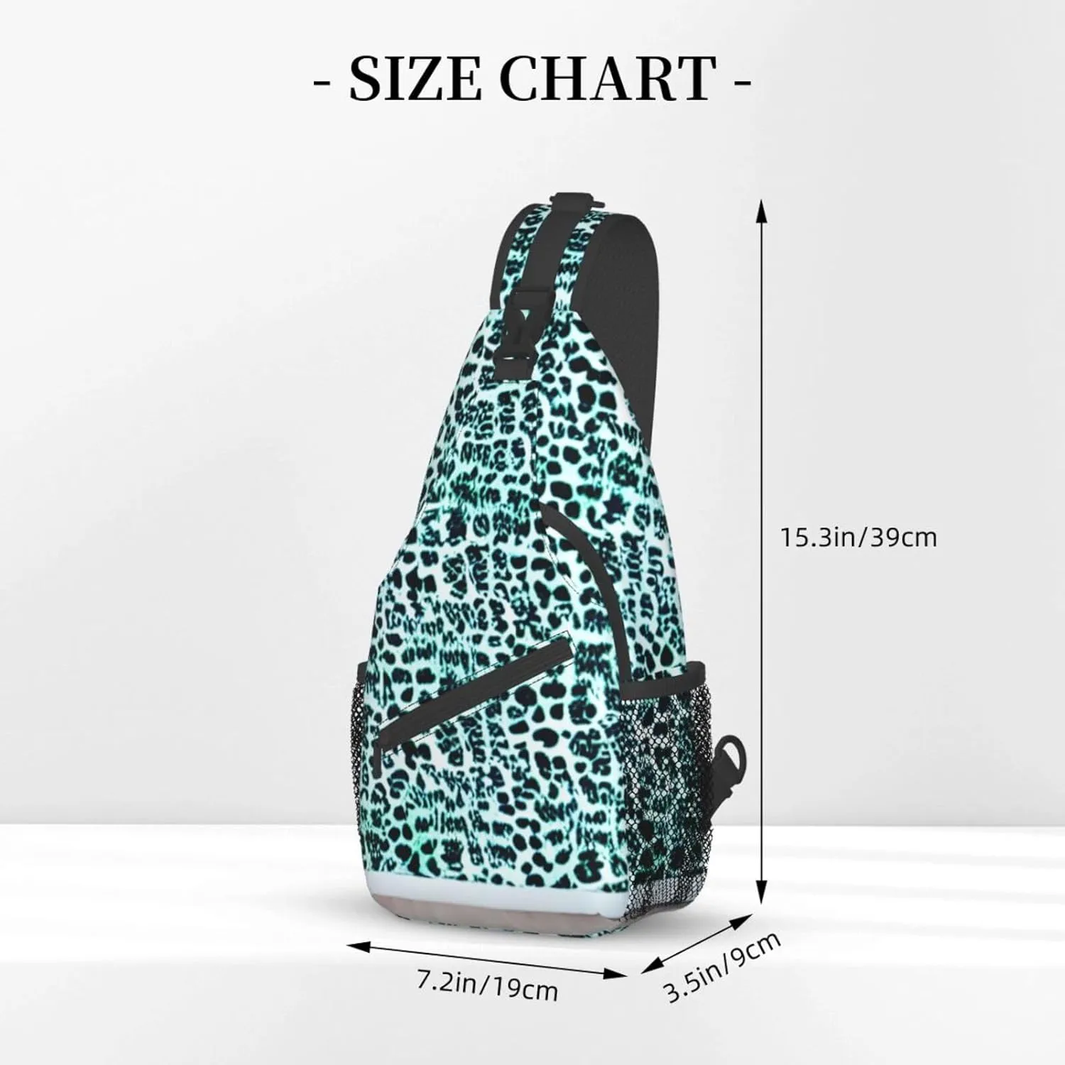 Leopard Patterned Wallpaper High Storage Capacity Chest Bag Diagonally Sling Backpack Crossbody Shoulder Bag For Men Women