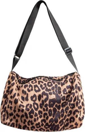 Leopard Shoulder Bag Soft & Lightweight Large Tote Purse Handbag Travel Satchel Gift for Women