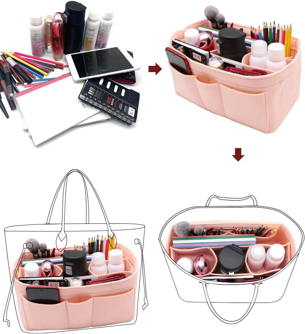 LEXSION Felt Insert Bag Organizer Bag In Bag For Handbag Purse Organizer Fits Speedy Neverful