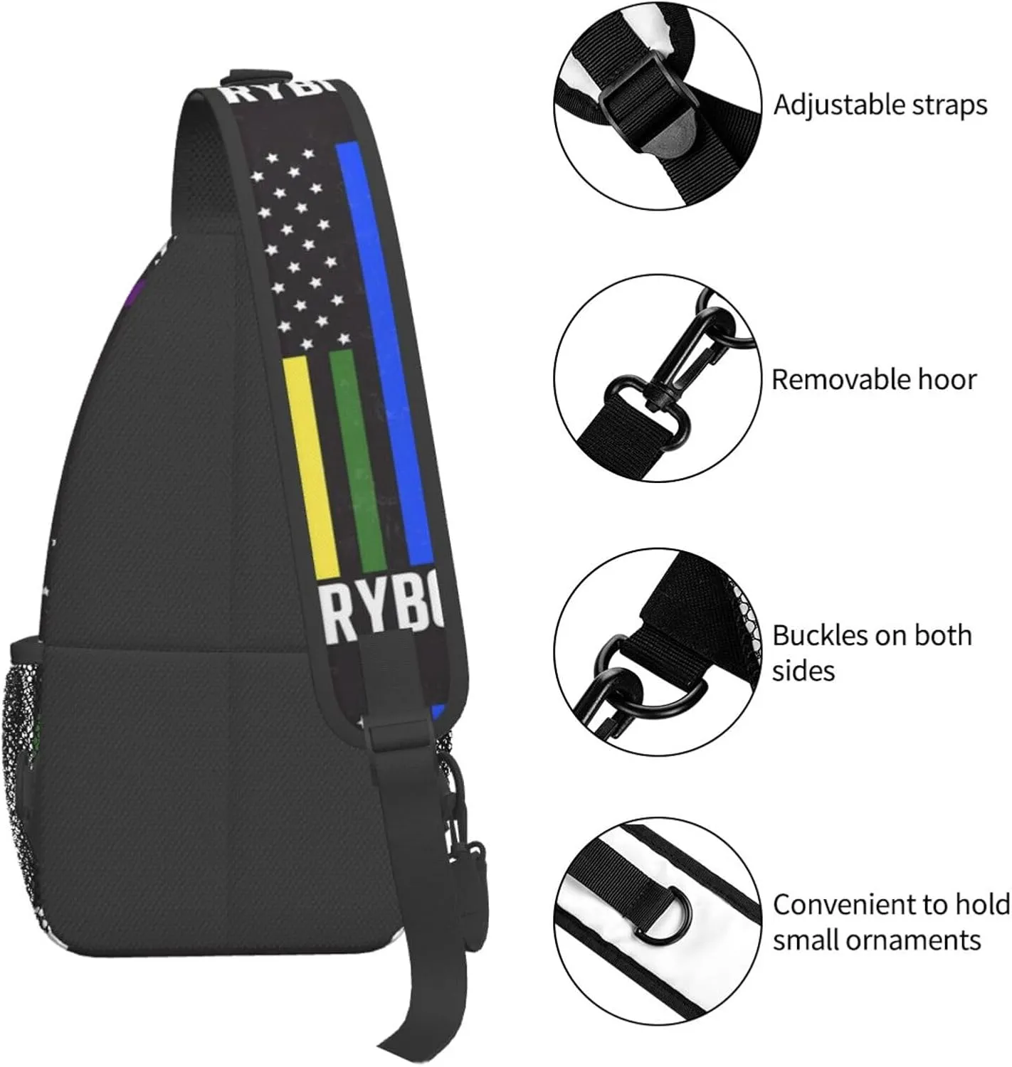 Lgbt Pride Rainbow Gay We The People Means Everybody Chest Sling Bag Crossbody Shoulder Backpack Bag Gym Cycling Daypack Travel Hiking Cross Bag