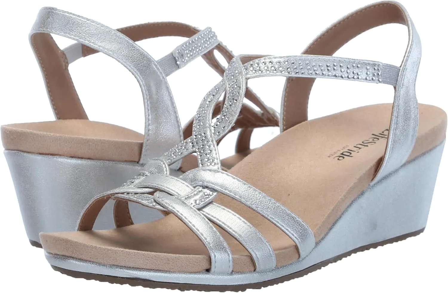 LifeStride Women's Monaco Strappy Wedge Sandals
