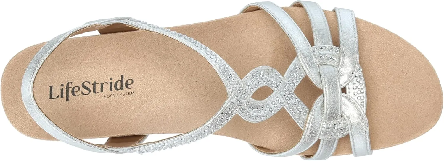 LifeStride Women's Monaco Strappy Wedge Sandals