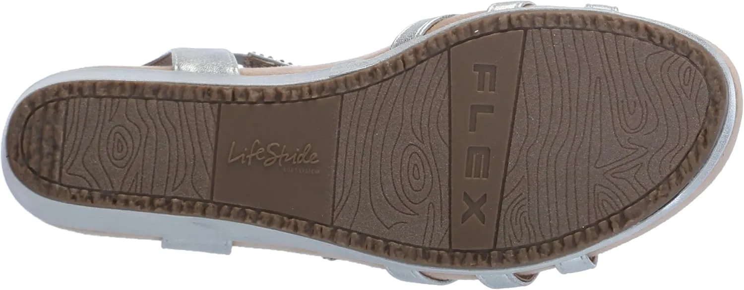 LifeStride Women's Monaco Strappy Wedge Sandals