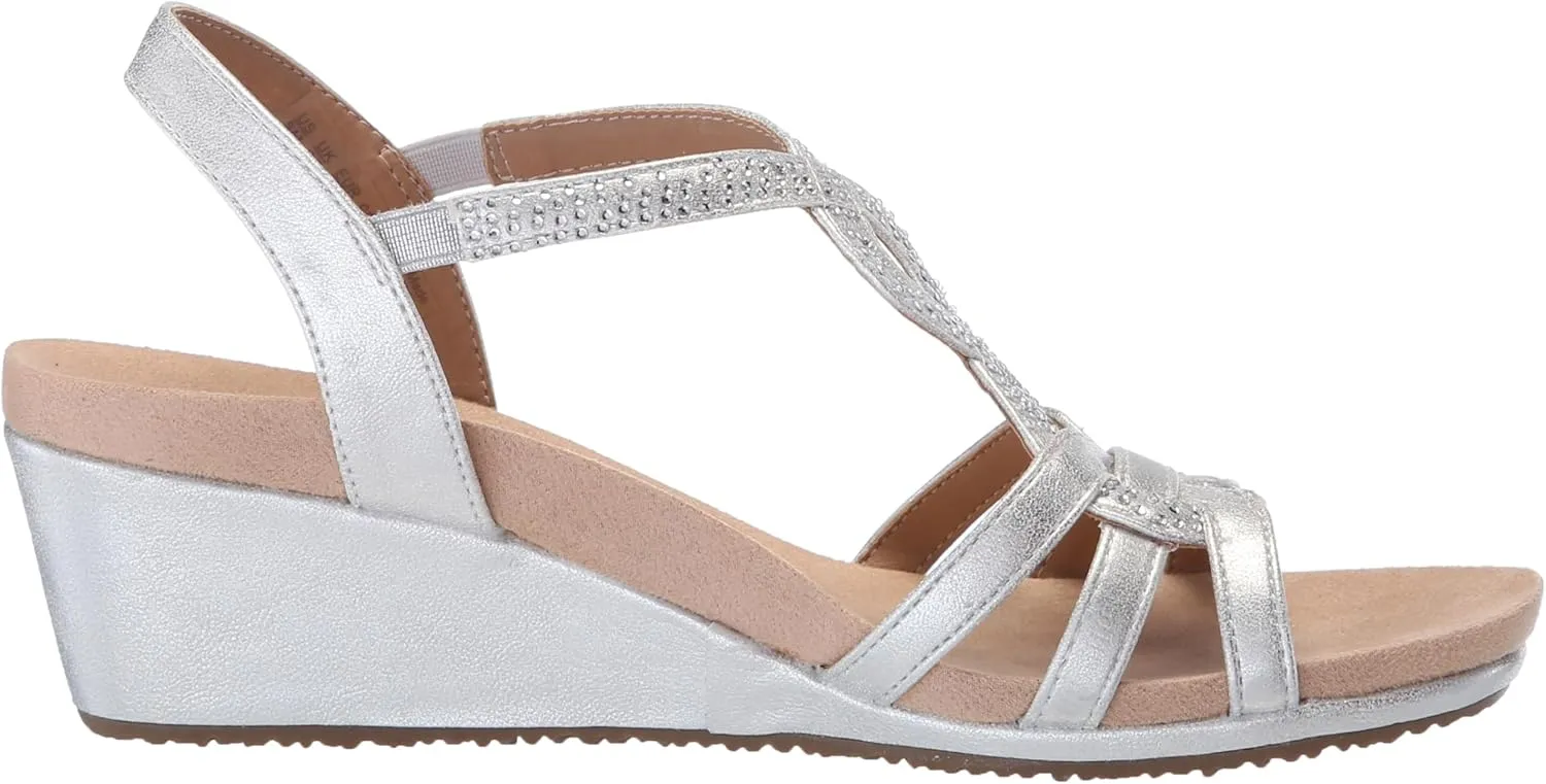 LifeStride Women's Monaco Strappy Wedge Sandals