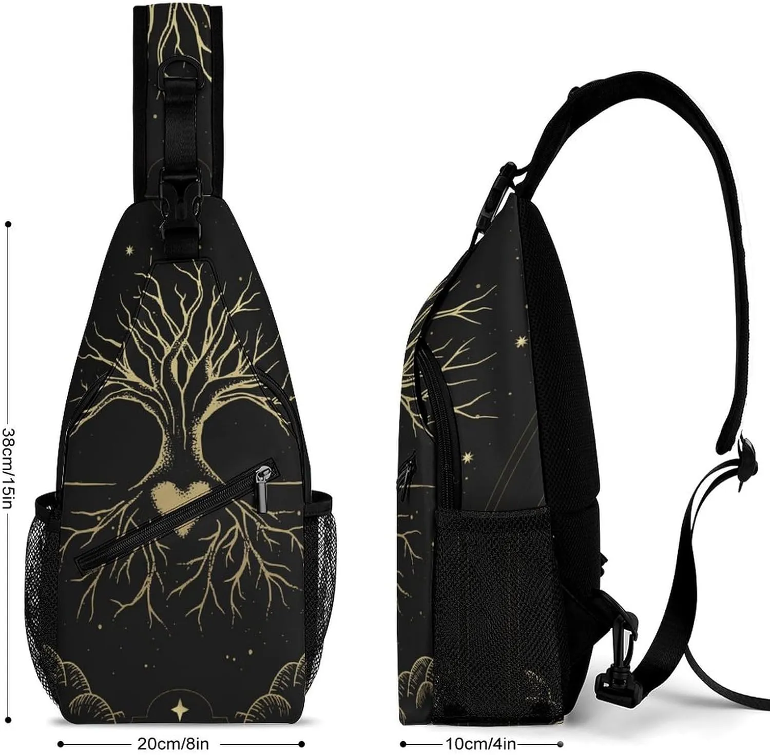 Lighthouse-print Sling Bag Crossbody Chest Bag Shoulder Bag For Travel Hiking Cycling Camping
