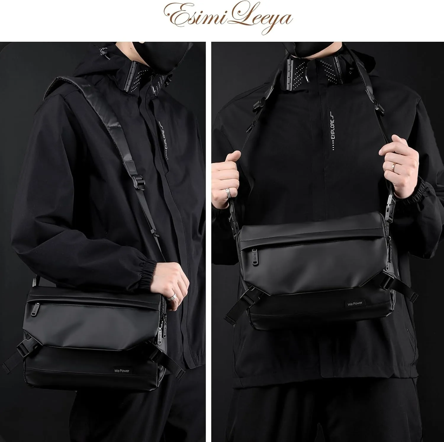 Lightweight Mens Messenger Bag Crossbody Waterproof Sling Shouler Bag for Men