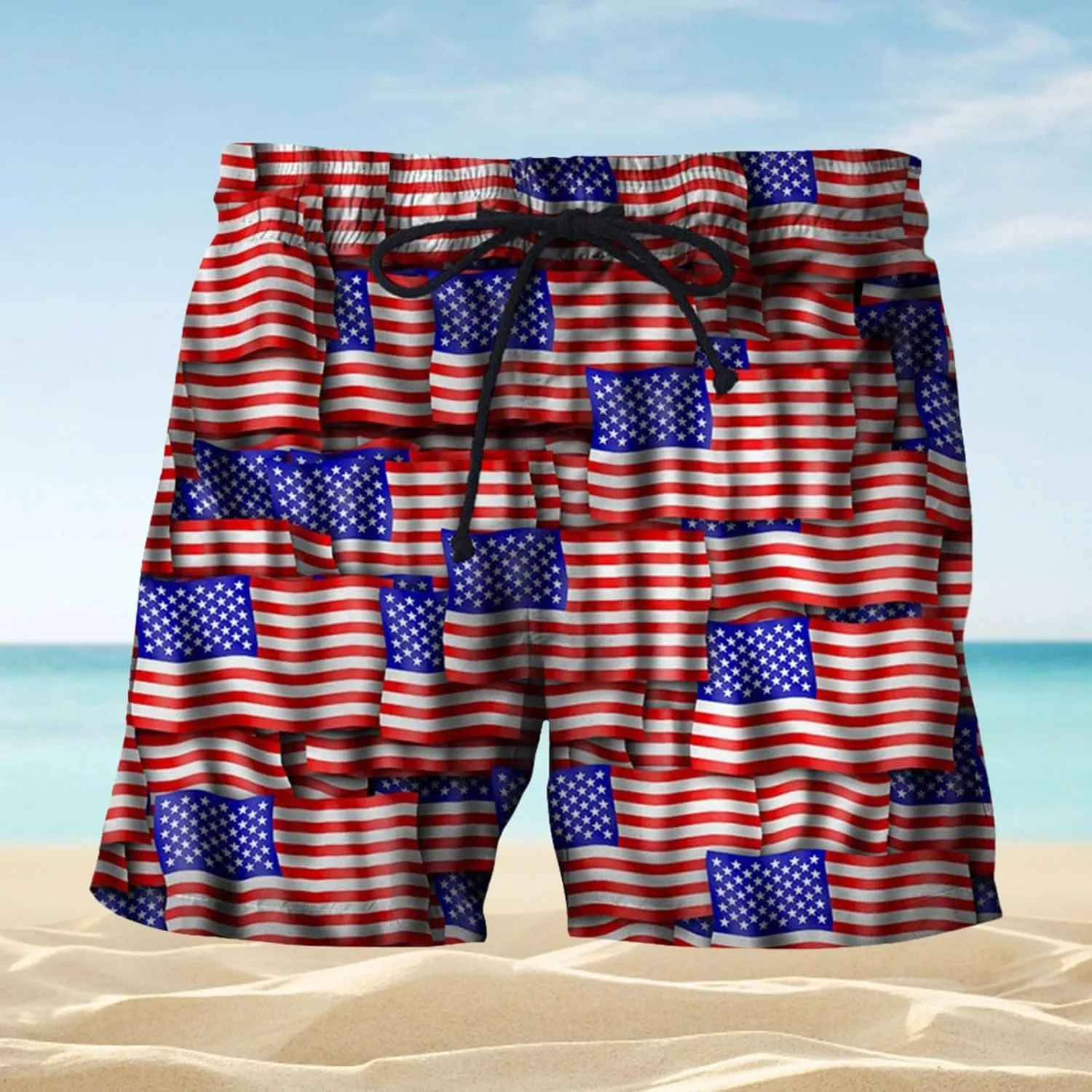 Linen Summer Shorts Men Work Shorts Men's Beach Pants Loose Seven Pants Green Shorts Men Swim Men 6 Inch Mens