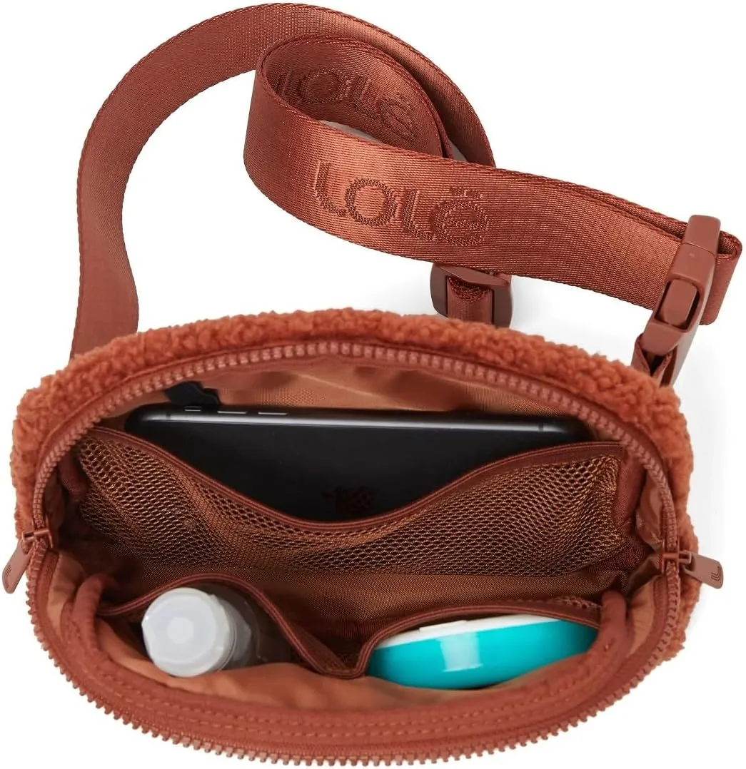 LOLË Convertible Belt Bag, Cross Body Design, Unisex, Black or Tan (Copper)