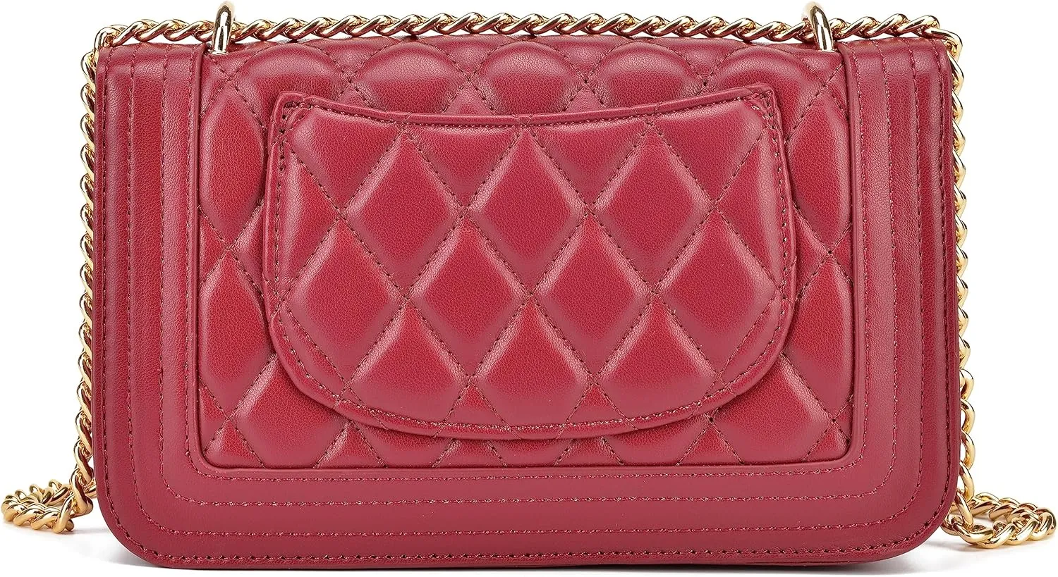lola mae Crossbody Bags for Women Fashion Quilted Shoulder purse with Convertible Chain Strap Classic Satchel Handbag