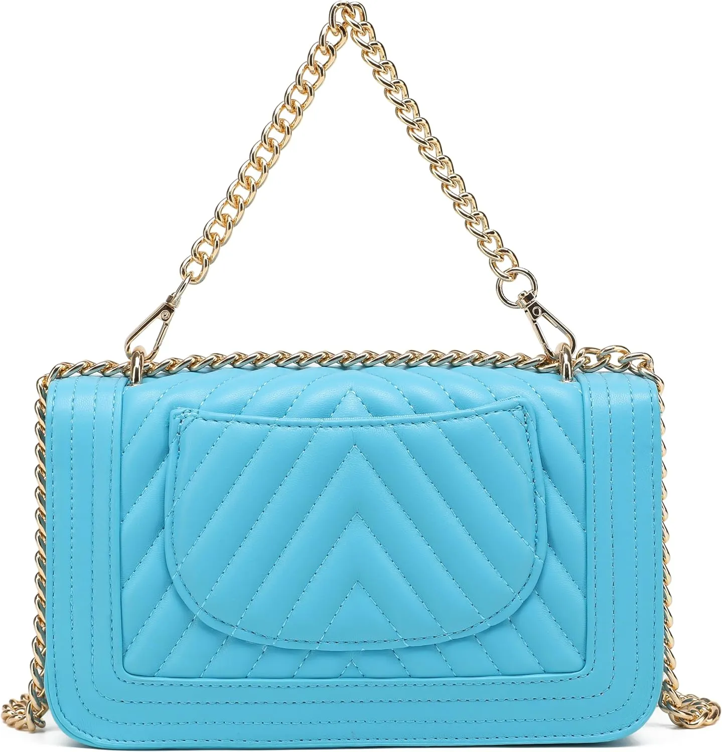 lola mae Crossbody Bags for Women Fashion Quilted Shoulder purse with Convertible Chain Strap Classic Satchel Handbag