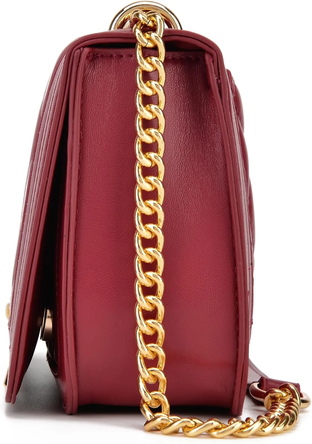 lola mae Crossbody Bags for Women Fashion Quilted Shoulder purse with Convertible Chain Strap Classic Satchel Handbag