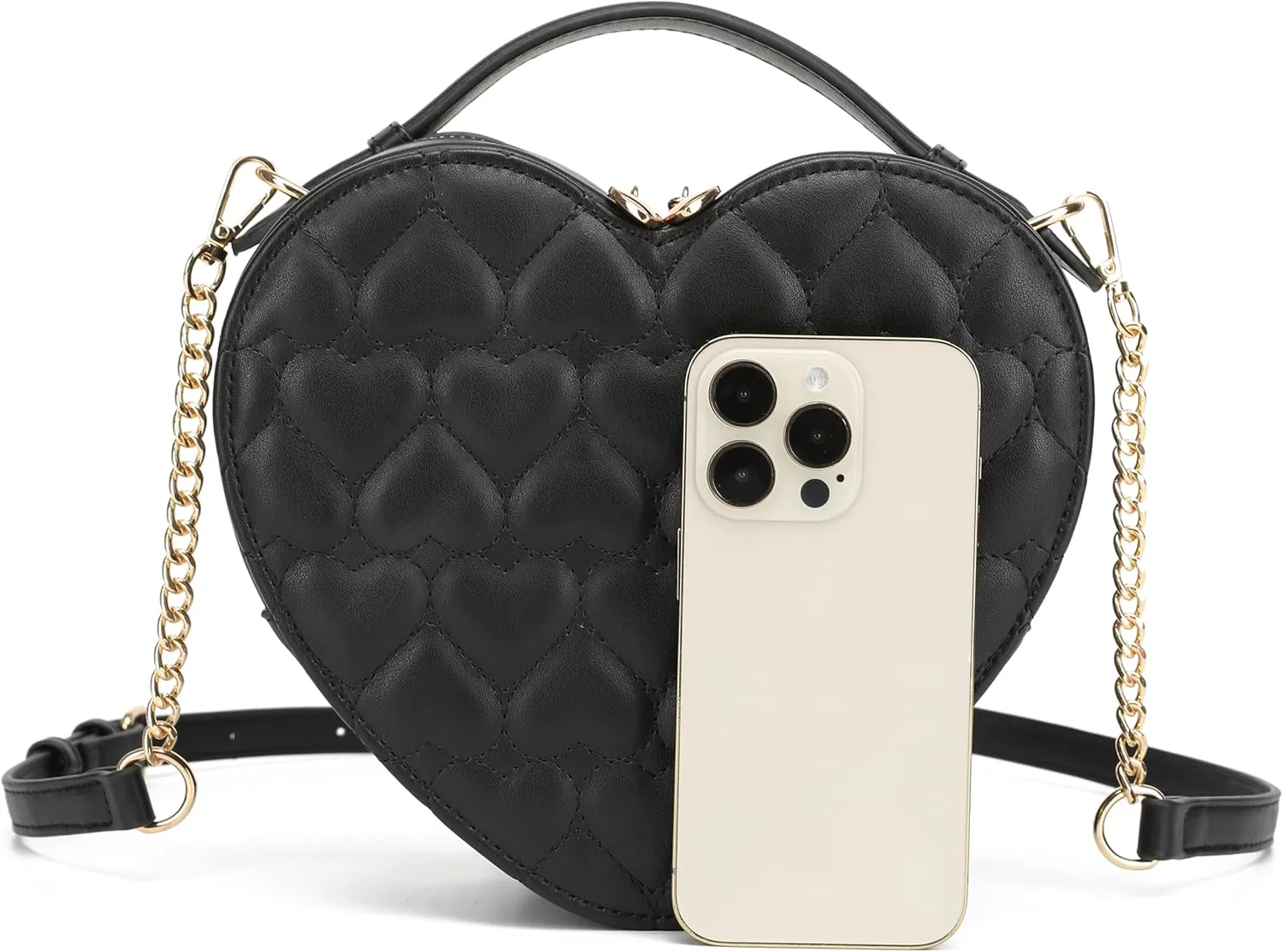 lola mae Heart Shape Satchel Crossbody Purse for women Zip Around Shoulder Bag