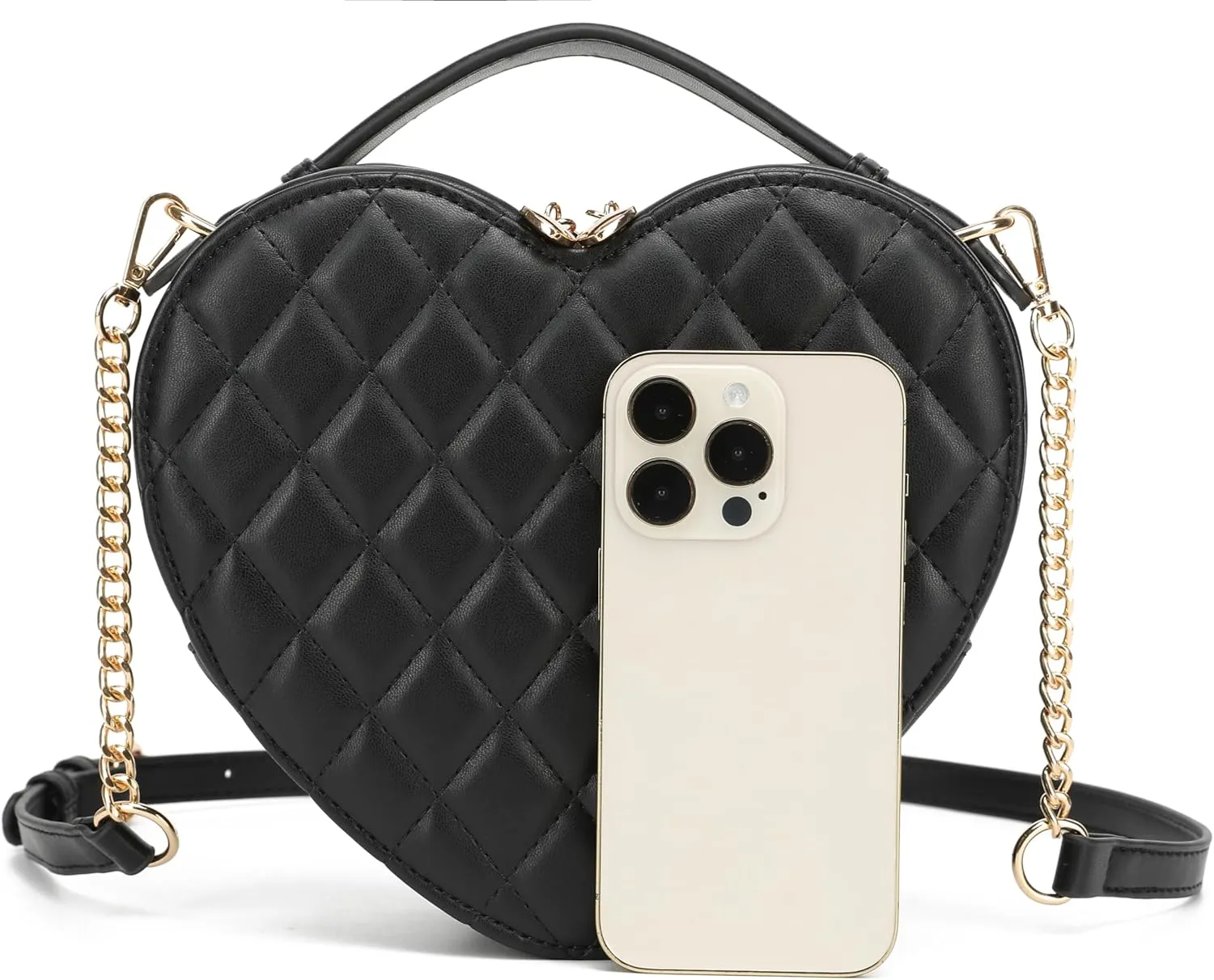 lola mae Heart Shape Satchel Crossbody Purse for women Zip Around Shoulder Bag