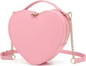 lola mae Heart Shape Satchel Crossbody Purse for women Zip Around Shoulder Bag