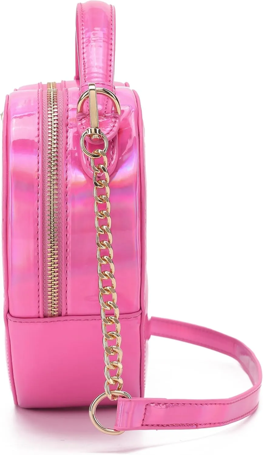 lola mae Heart Shape Satchel Crossbody Purse for women Zip Around Shoulder Bag