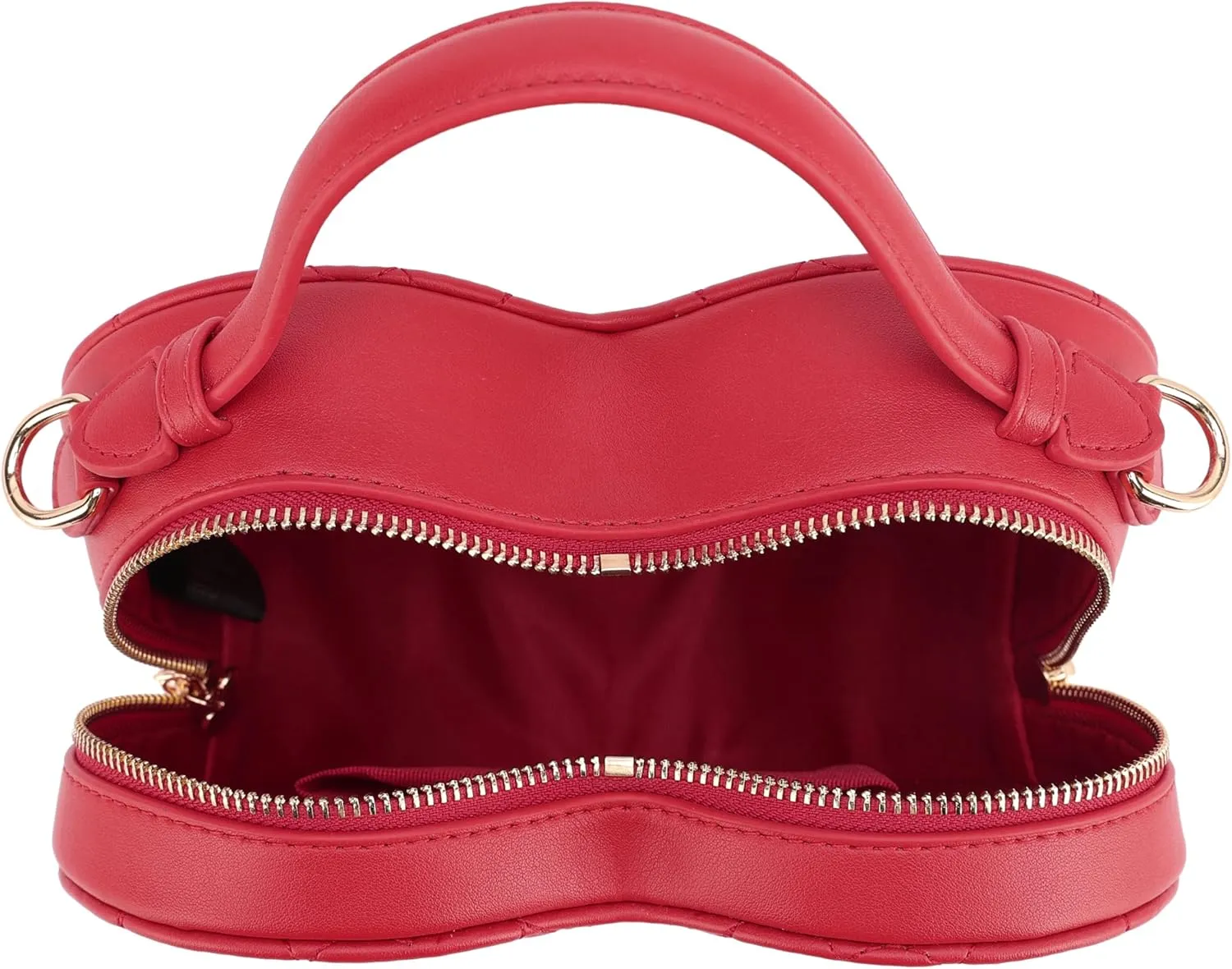 lola mae Heart Shape Satchel Crossbody Purse for women Zip Around Shoulder Bag