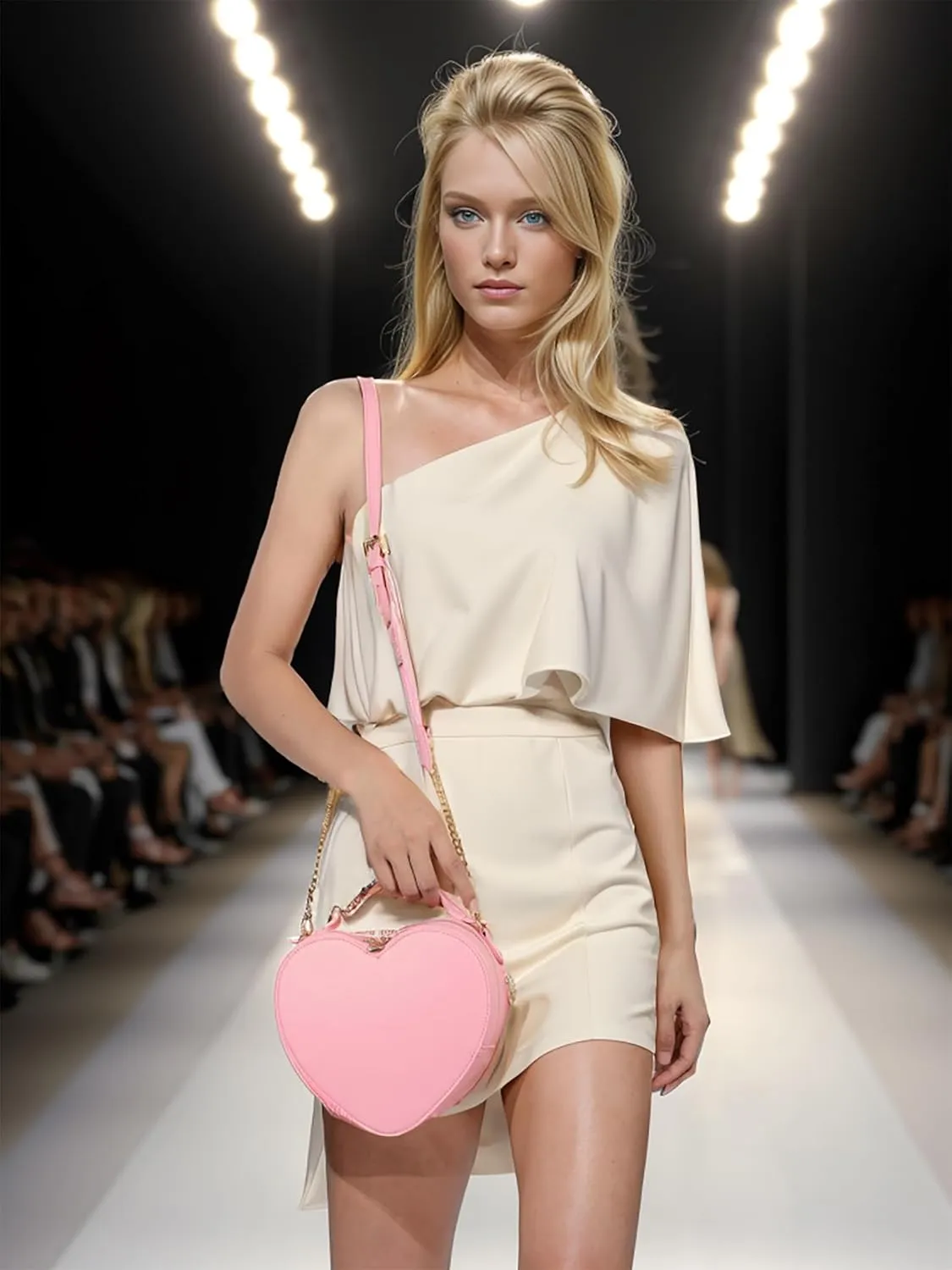 lola mae Heart Shape Satchel Crossbody Purse for women Zip Around Shoulder Bag