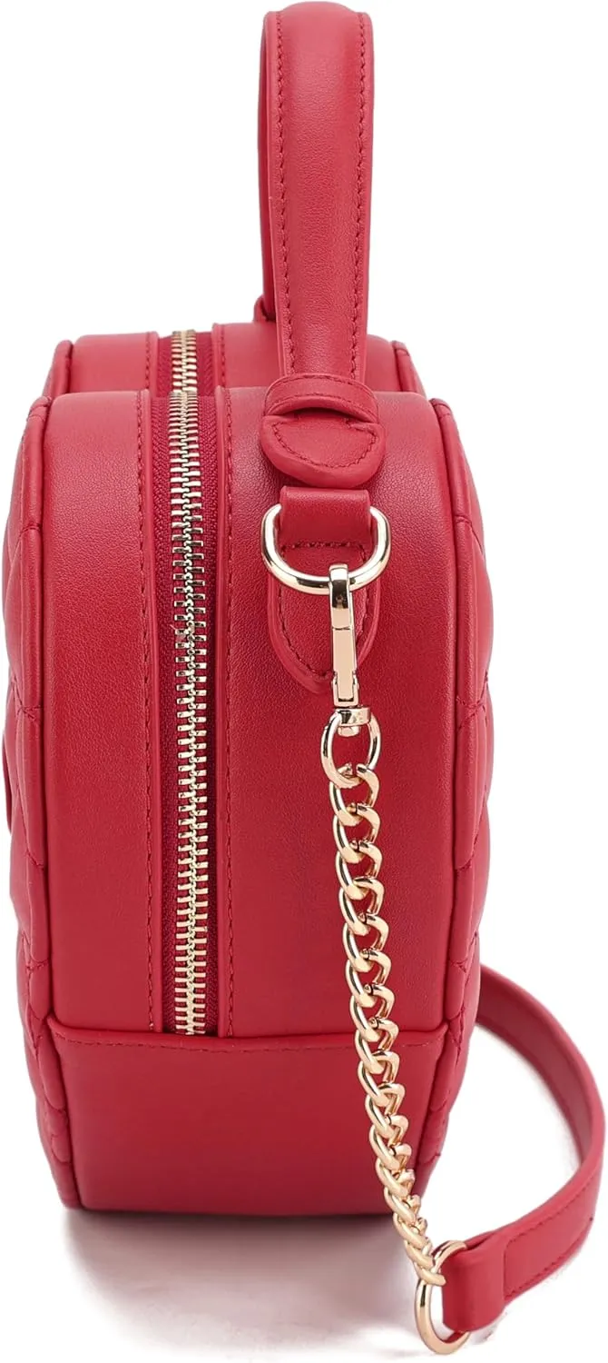 lola mae Heart Shape Satchel Crossbody Purse for women Zip Around Shoulder Bag