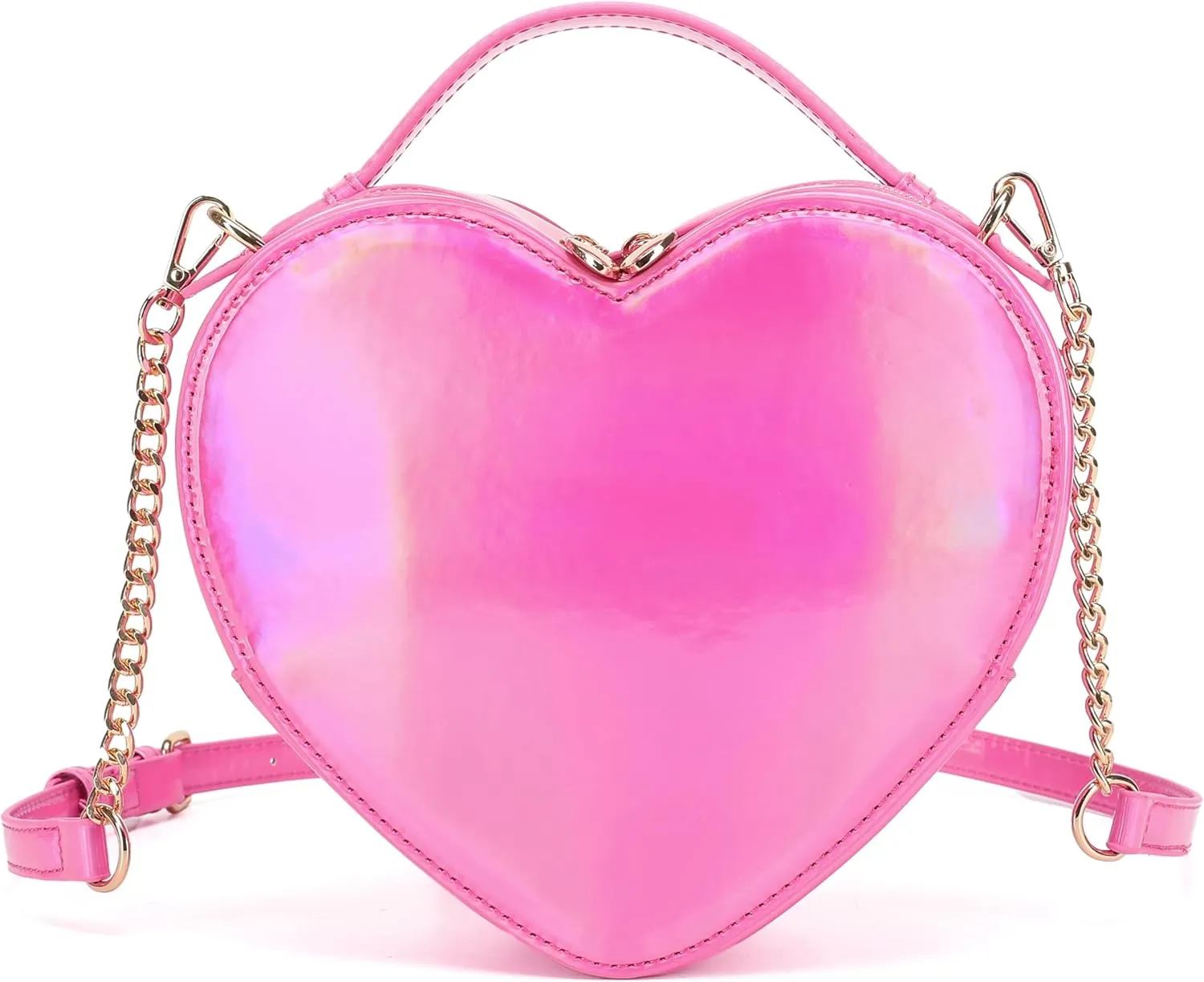 lola mae Heart Shape Satchel Crossbody Purse for women Zip Around Shoulder Bag