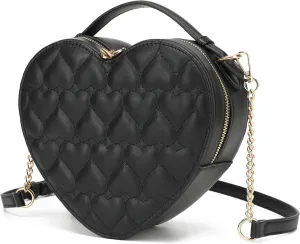 lola mae Heart Shape Satchel Crossbody Purse for women Zip Around Shoulder Bag