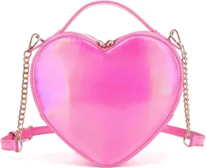 lola mae Heart Shape Satchel Crossbody Purse for women Zip Around Shoulder Bag