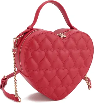 lola mae Heart Shape Satchel Crossbody Purse for women Zip Around Shoulder Bag