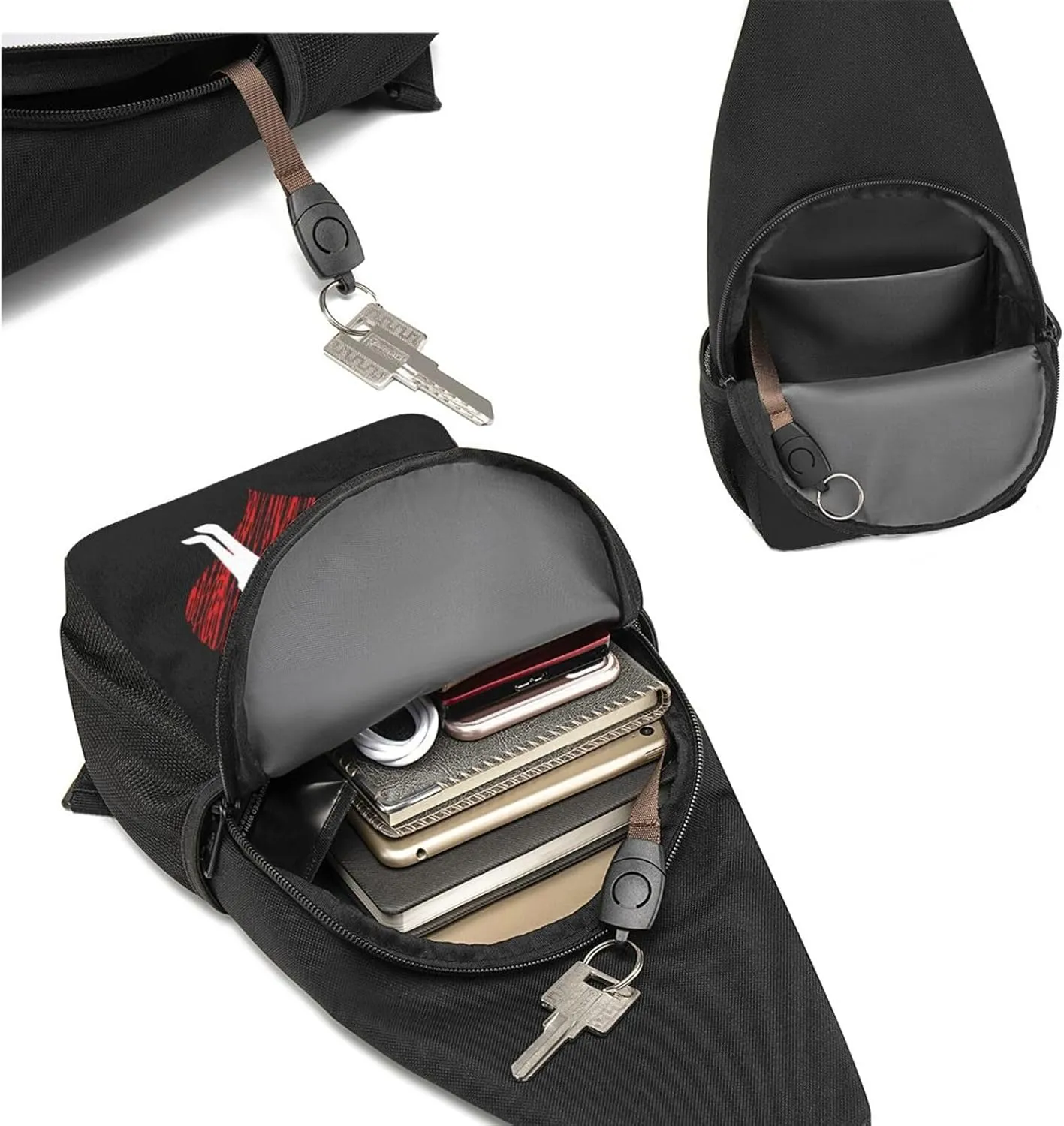 Love Boxer Dog Sling Bag Crossbody Backpack Shoulder Casual Daypack Bags for Men Women