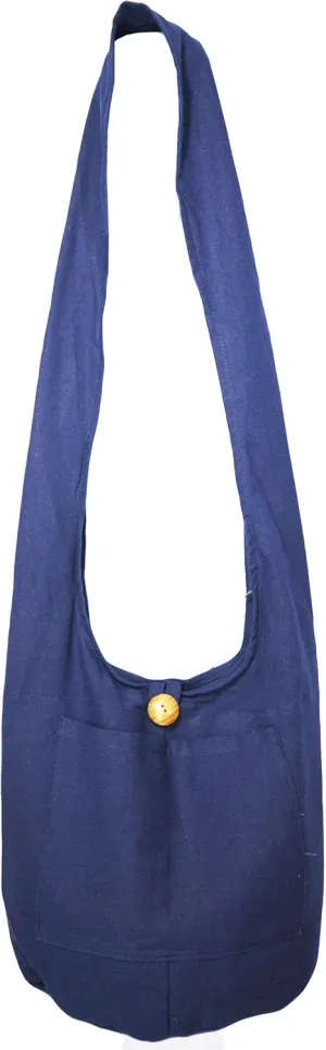 Lovely Creations Thai Monk Buddha Cotton Sling Crossbody Messenger Bag Purse Hippie Hobo Shoulder Bag