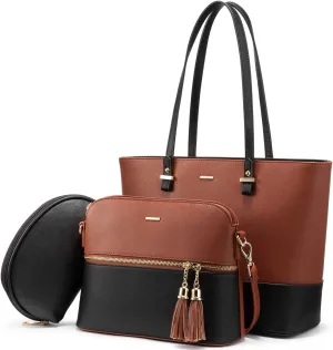 LOVEVOOK Handbags for Women Shoulder Bags Tote Satchel Hobo 3pcs Purse Set